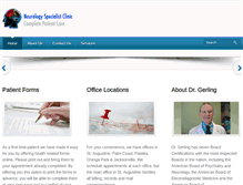 Tablet Screenshot of neurospecialistclinic.com